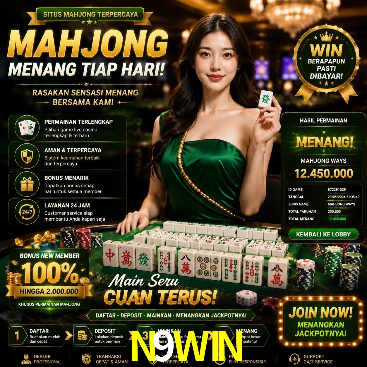 Cashback VIP N9WIN - reembolso semanal